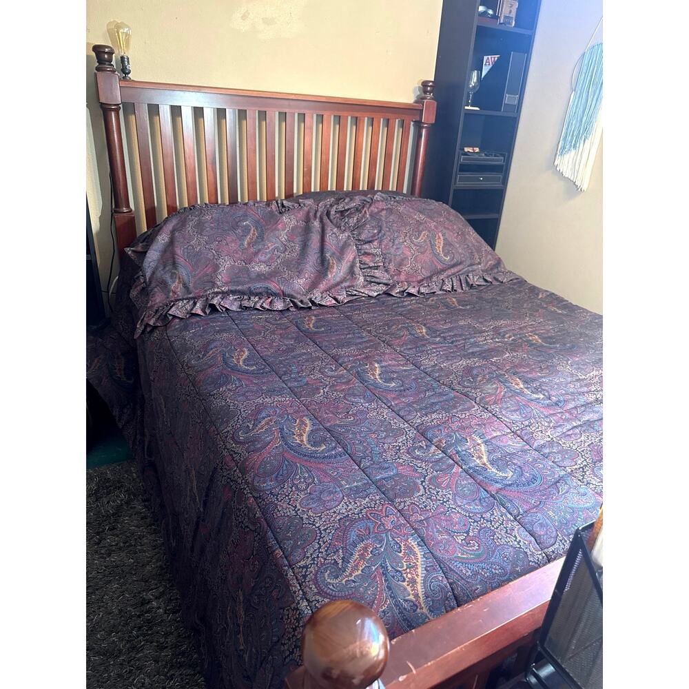 Vintage Ralph Lauren Farleigh Paisley King Quilt + 2 King Shams | Made USA